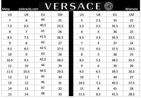 Versace slippers size guide